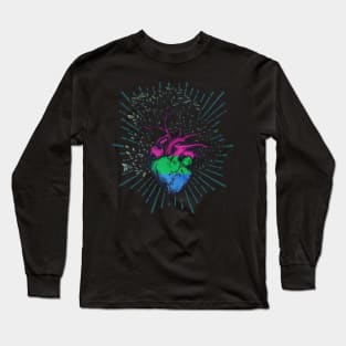 Polysexual Heart Tree of Life Long Sleeve T-Shirt